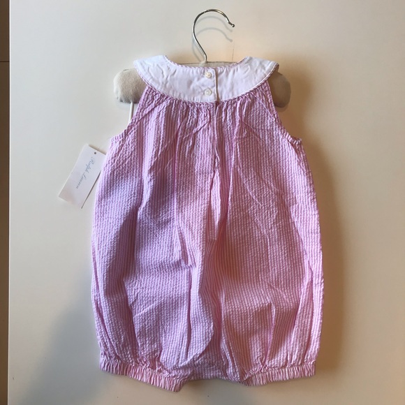 Seersucker Ralph Lauren pink & white romper 18M - Picture 4 of 4